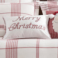 Load image into Gallery viewer, Pillow: Peppermint Plaid Merry Christmas Throw Pillow
