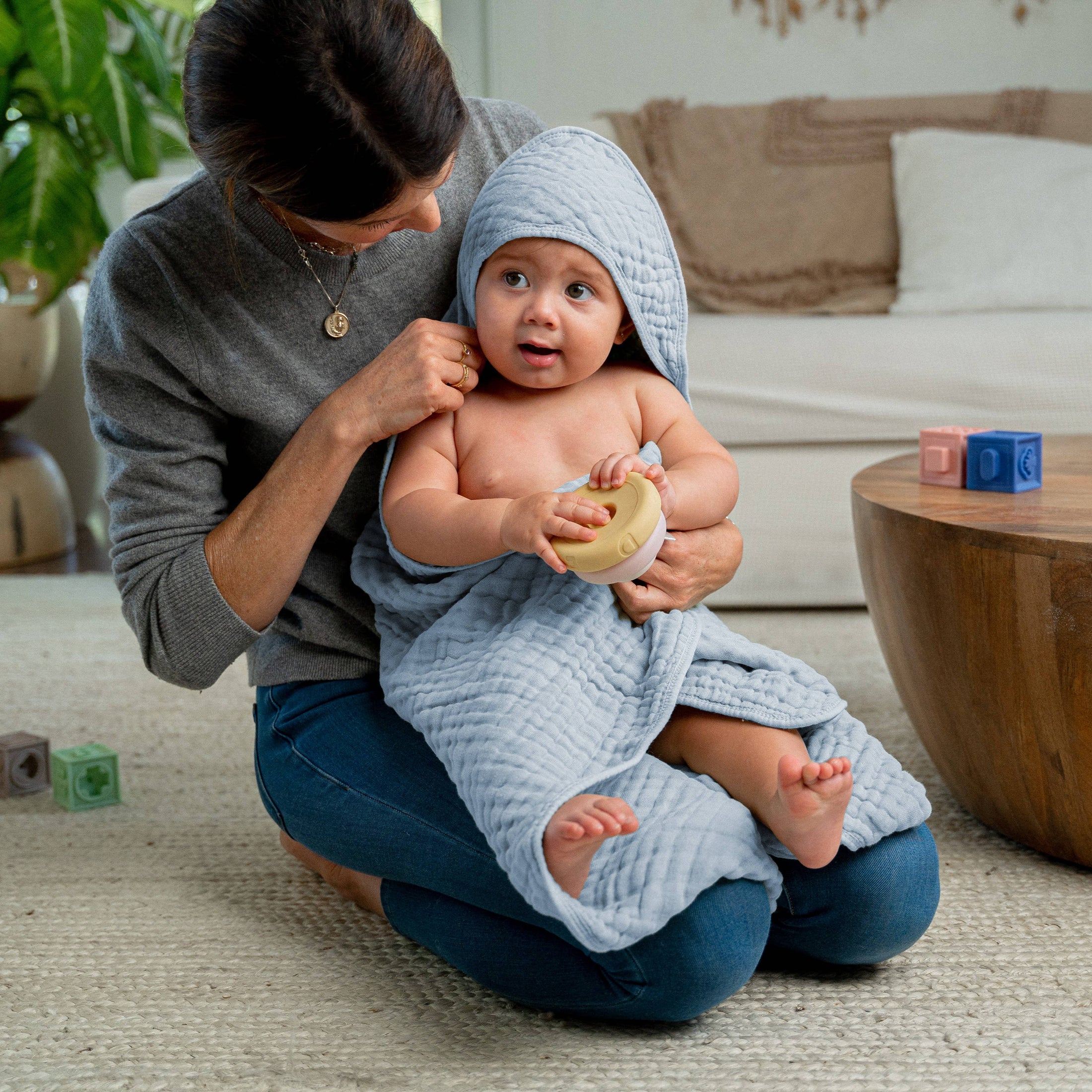 Hooded Baby Towels: Muslin Cotton - Larger for Better Coverage