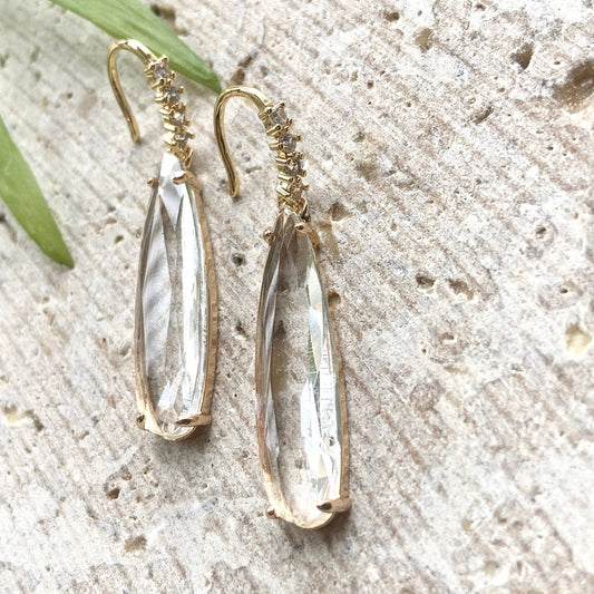 Earrings: Crystal Teardrop