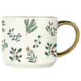 Load image into Gallery viewer, Mug: Holly Greenery Holiday

