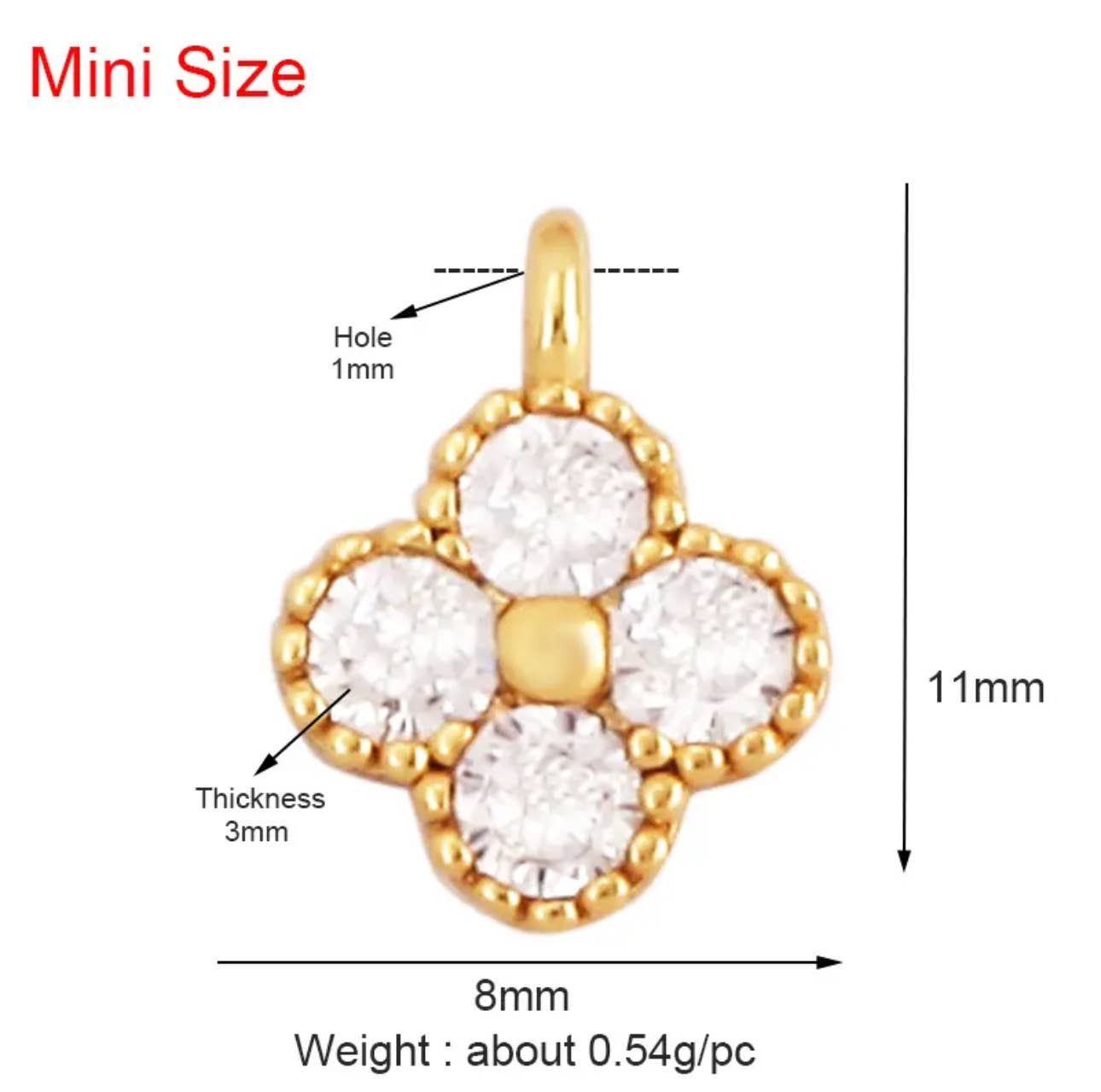 Mini Flower Charm For Charm Bar & Charm Necklace