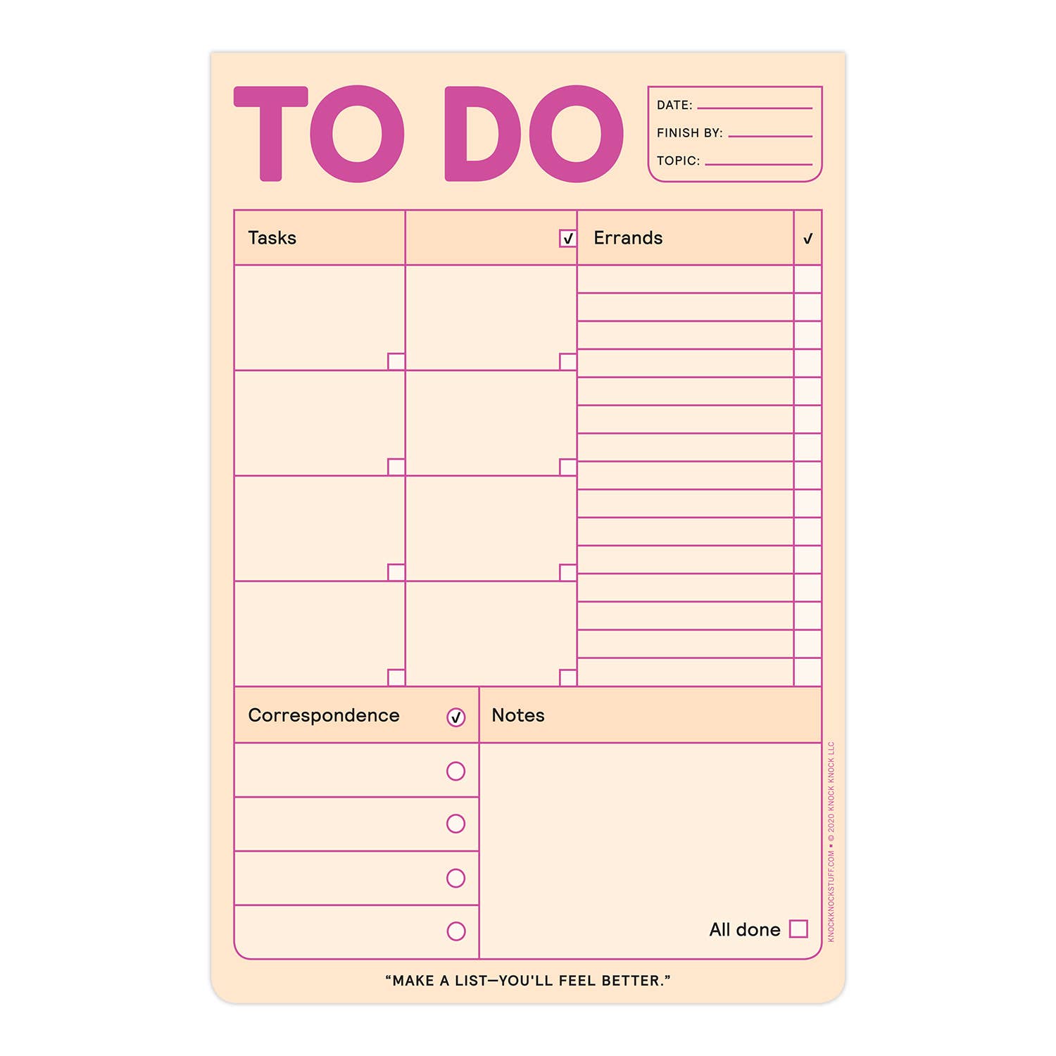Planner: To Do Notepad (Pastel Orange)