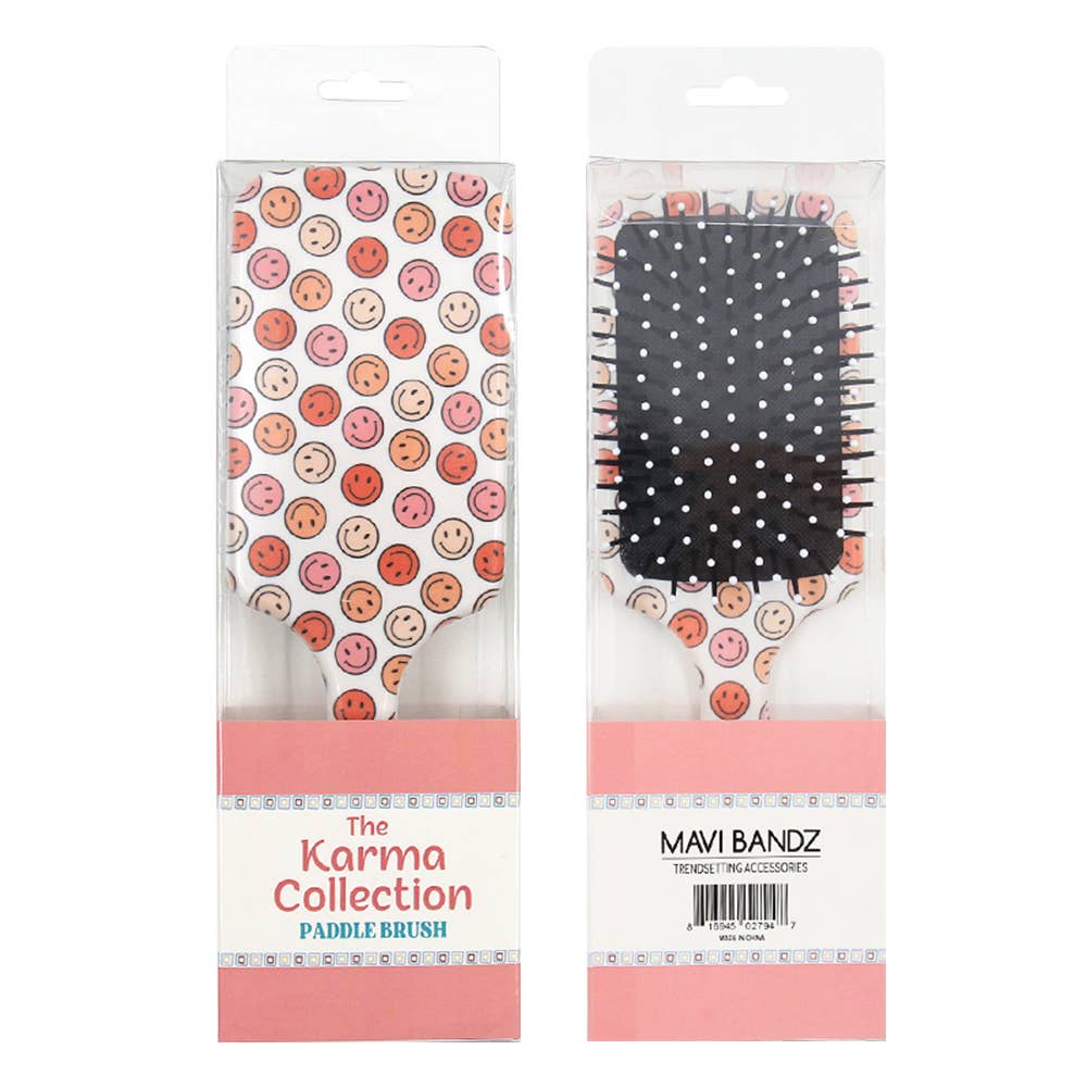 Paddle Wet/Dry Hair Brush: Fun Pattern Smiley Floral Patterns