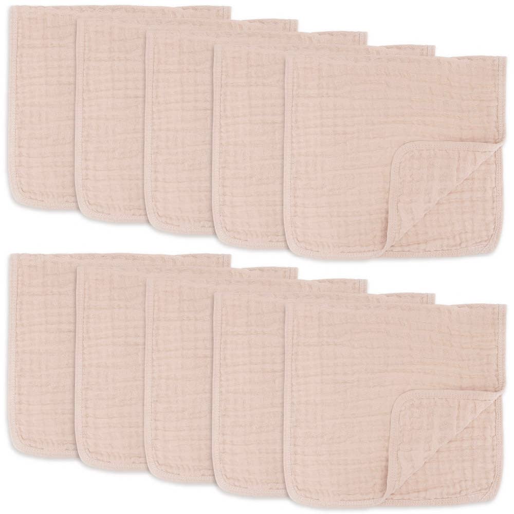 Muslin Burp Cloths: Pack of 6 (Blush)