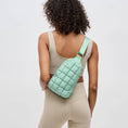 Load image into Gallery viewer, Rejuvenate - Quilted Puffer Nylon Sling Backpack
