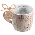 Load image into Gallery viewer, Mug: Joy & Peace Coffee Mug - Spring Garden (Left-Handed) 18 Oz
