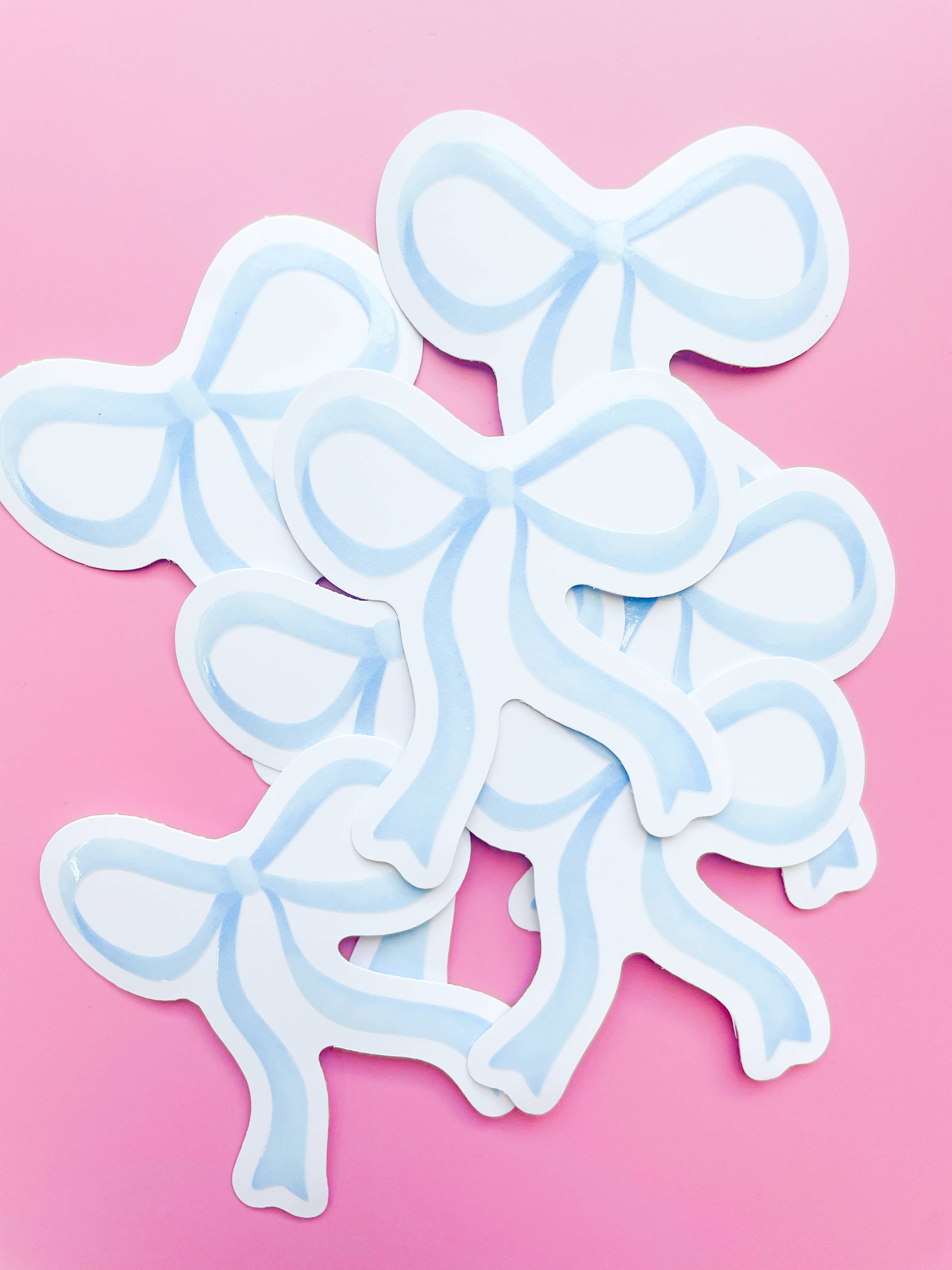 Sticker: Watercolor Blue Bow Sticker – HeyPeacock