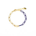 Load image into Gallery viewer, Enamel 16+ Colors paperclip & Gold chain link bracelet
