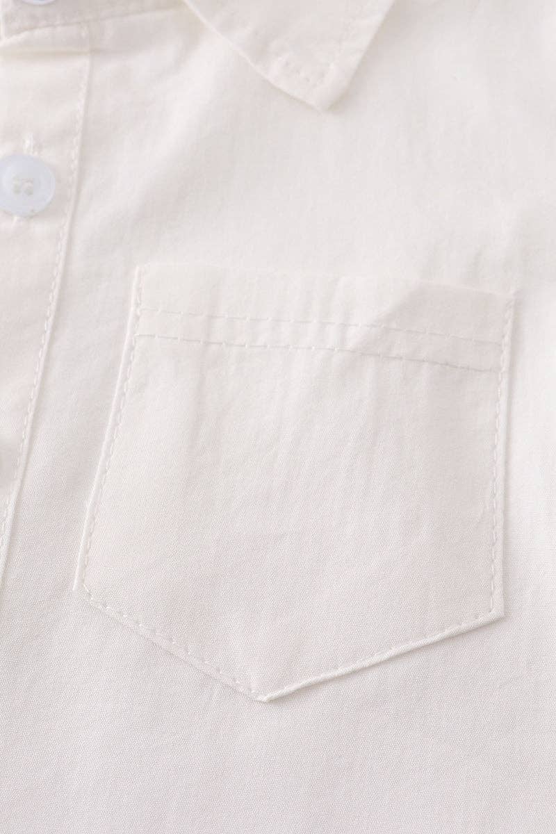 Boy Collared Shirt: White