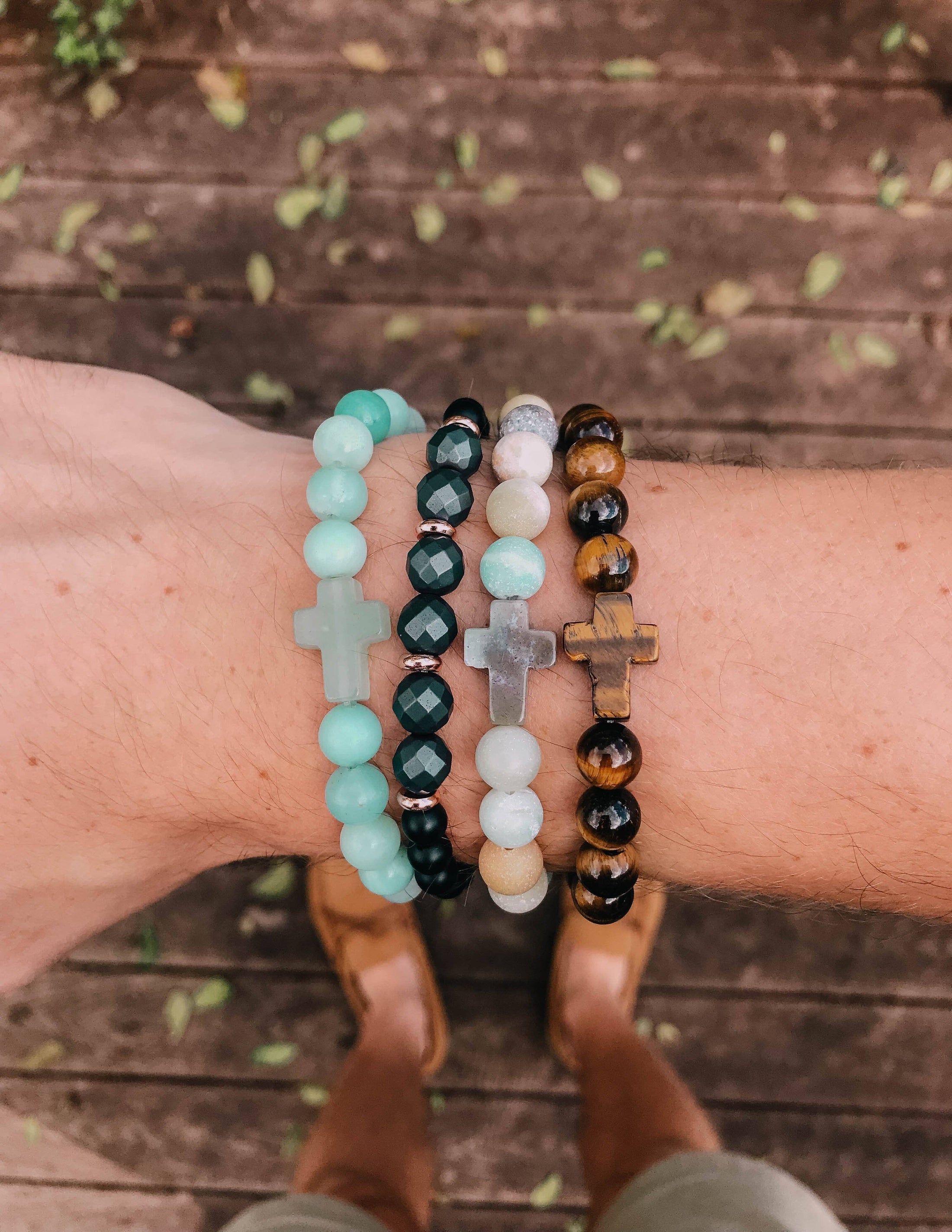 Bracelet: Amazonite Cross
