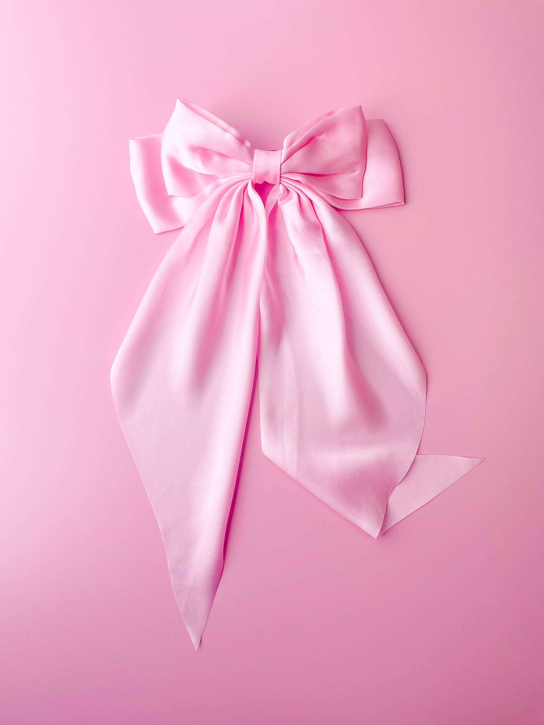 Bow: Silky Oversized Ribbon Hair Bow Barrette