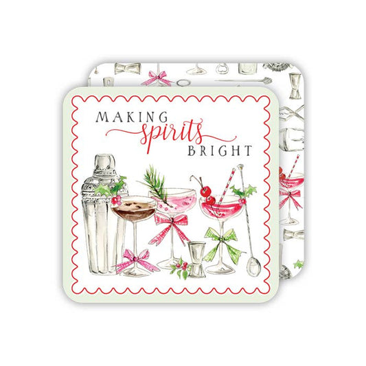 Coasters (Disposable): Making Spirits Bright Christmas Cocktails