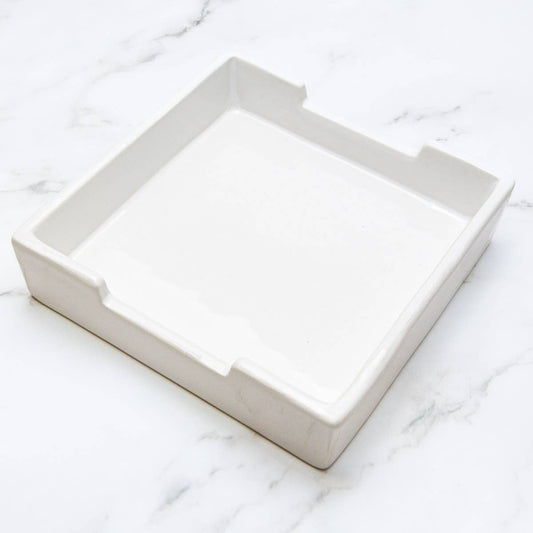 Cocktail Napkin Holder: White