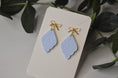 Load image into Gallery viewer, Earrings: Blue Leaf, Drop & Dangle Earrings
