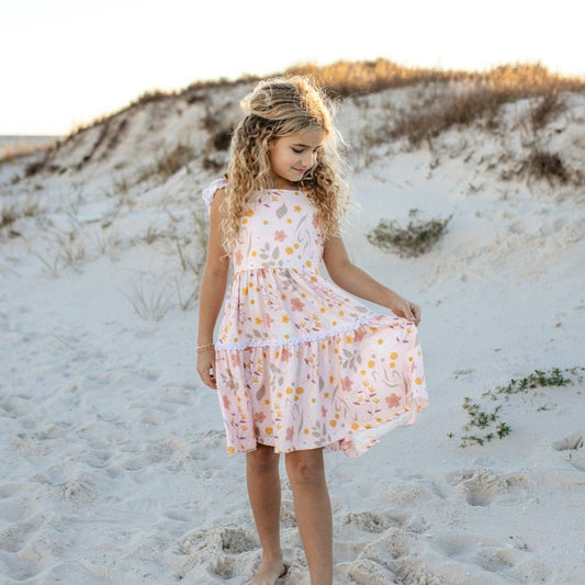 Dress: Floral Double Tiered Dress