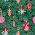Load image into Gallery viewer, Gift Wrap: Christmas Ornaments and Branches Pink Wrapping Paper Roll
