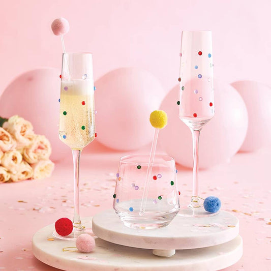 Confetti: Beaded Champagne Glass