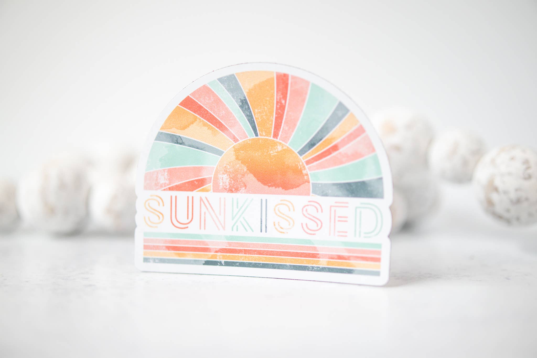 Magnet: Sunkissed Retro Sun, 3"x3"