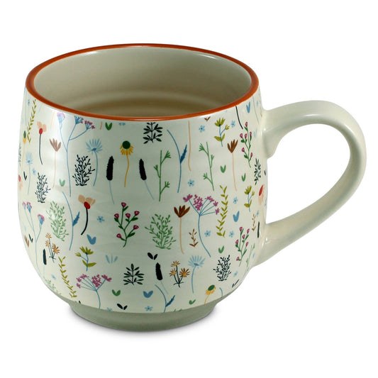 Mug: Coffee Mug Floral - Left Handed (You Make the World a Brighter Place)