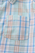 Load image into Gallery viewer, Boy Collared Shirt: Turquoise Plaid
