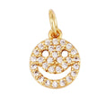 Load image into Gallery viewer, Charm (Mini Series): Mini Pave Smiley Face Charm
