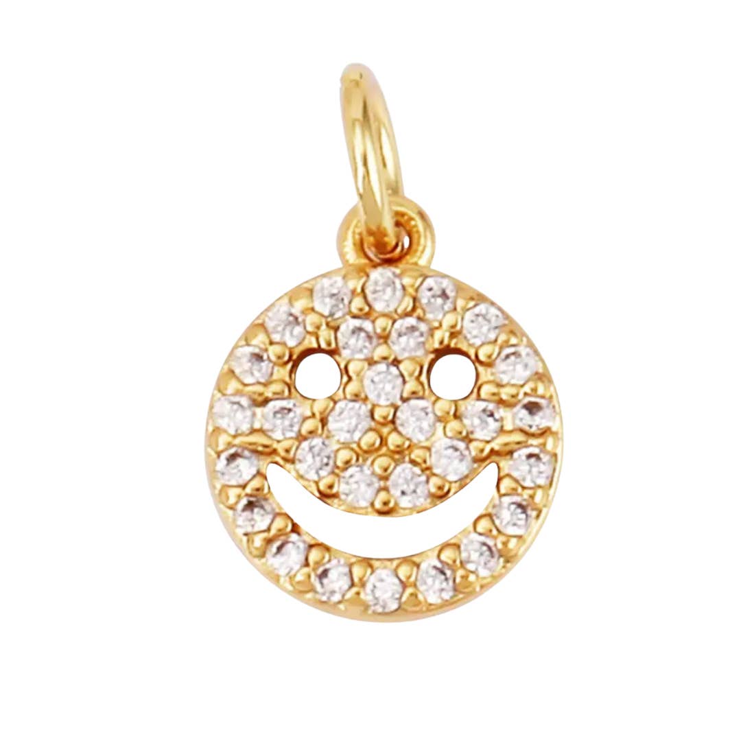 Charm (Mini Series): Mini Pave Smiley Face Charm