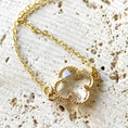 Load image into Gallery viewer, Necklace: Clover Quatrefoil Crystal
