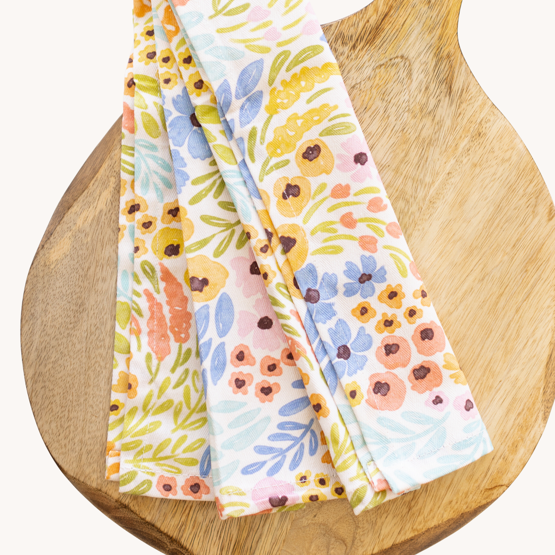 Tea Towels: Pack of 2 Pastel Wildflower