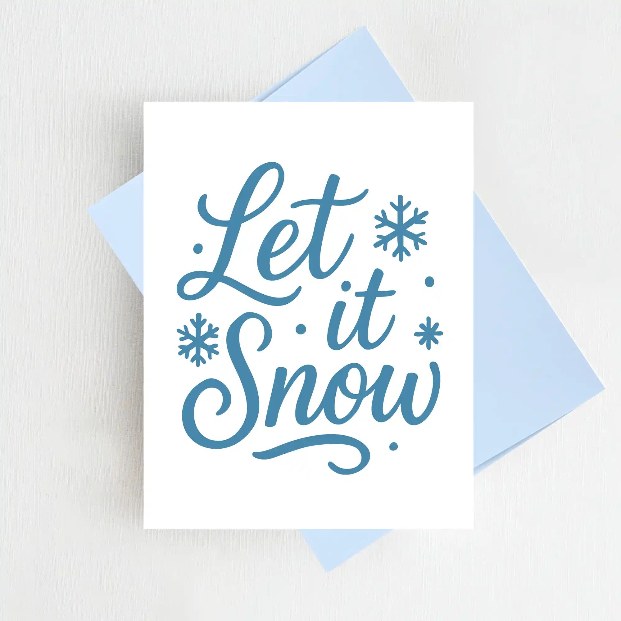 Greeting Card: Let it Snow Christmas Card New Year Holiday