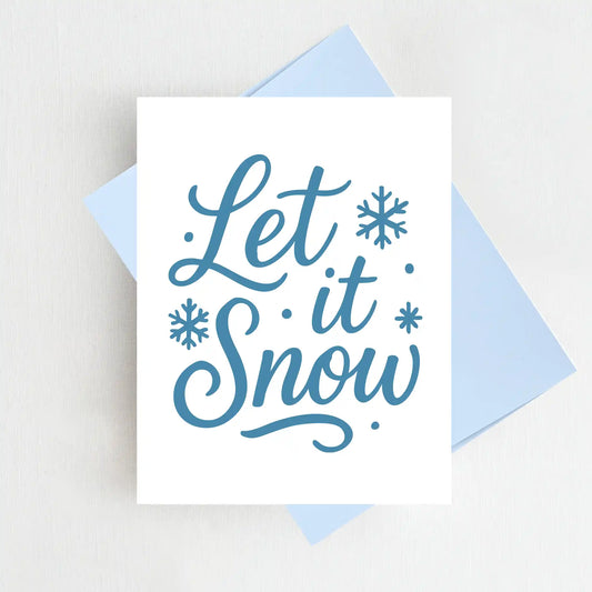 Greeting Card: Let it Snow Christmas Card New Year Holiday