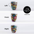 Load image into Gallery viewer, Mug: Paisley Flowers (Psalm 32:11) Ceramic Curvy Mug
