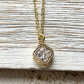 Load image into Gallery viewer, Necklace: Clover and Crystal
