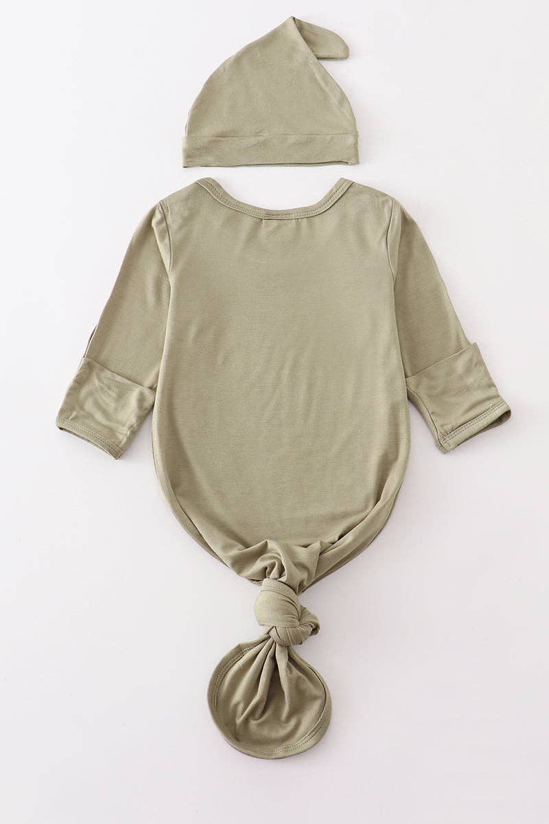 Baby Gown: Sage (2 PC Bamboo Set)