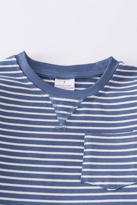 Boy Set: Navy stripe Whale