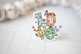 Load image into Gallery viewer, Sticker: LOVE, Floral With Butterfly, Vinyl Sticker, 3x3 in.
