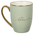 Load image into Gallery viewer, Mug: Mint/Cream - Be Still & Know
