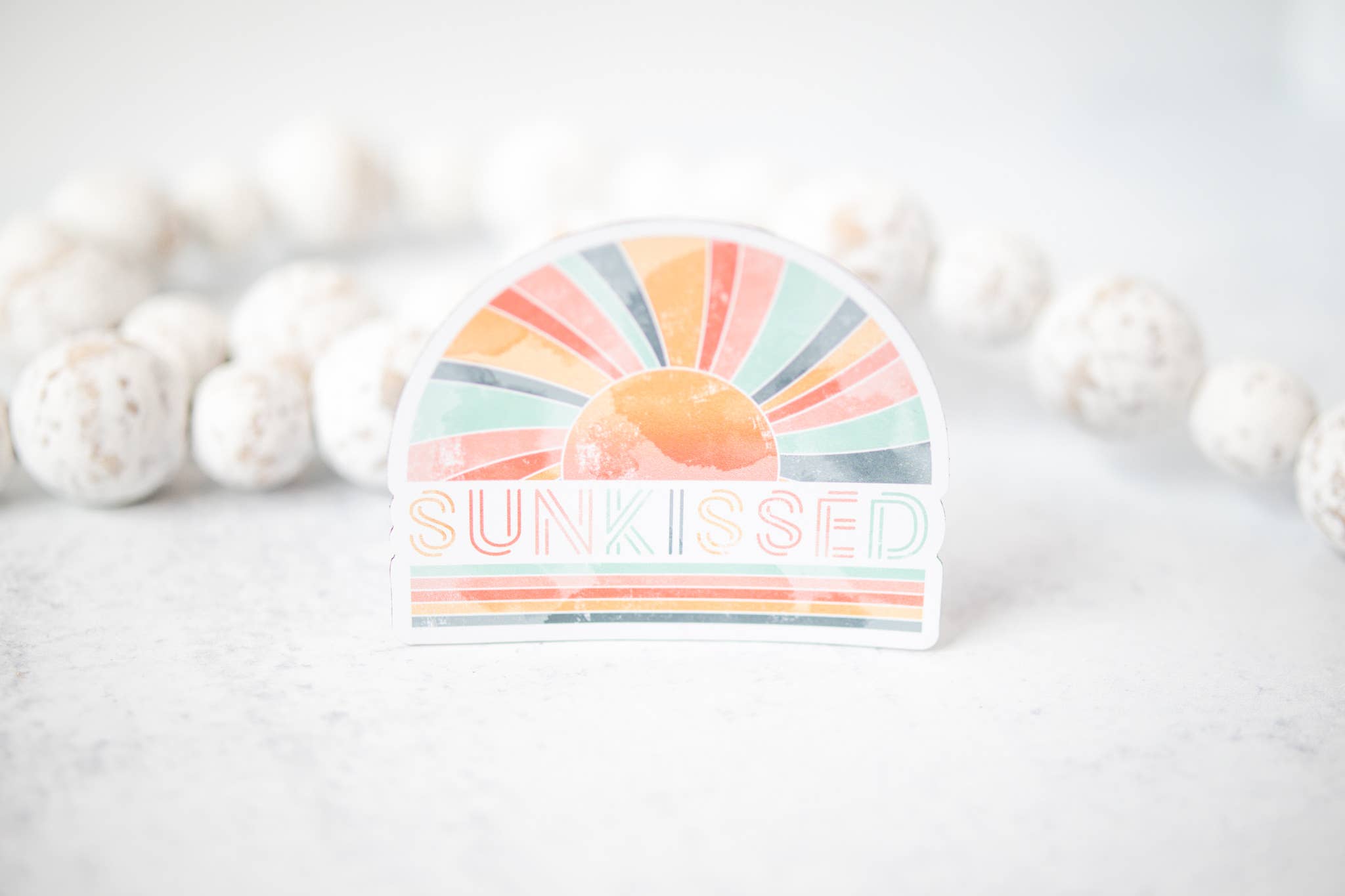 Magnet: Sunkissed Retro Sun, 3"x3"