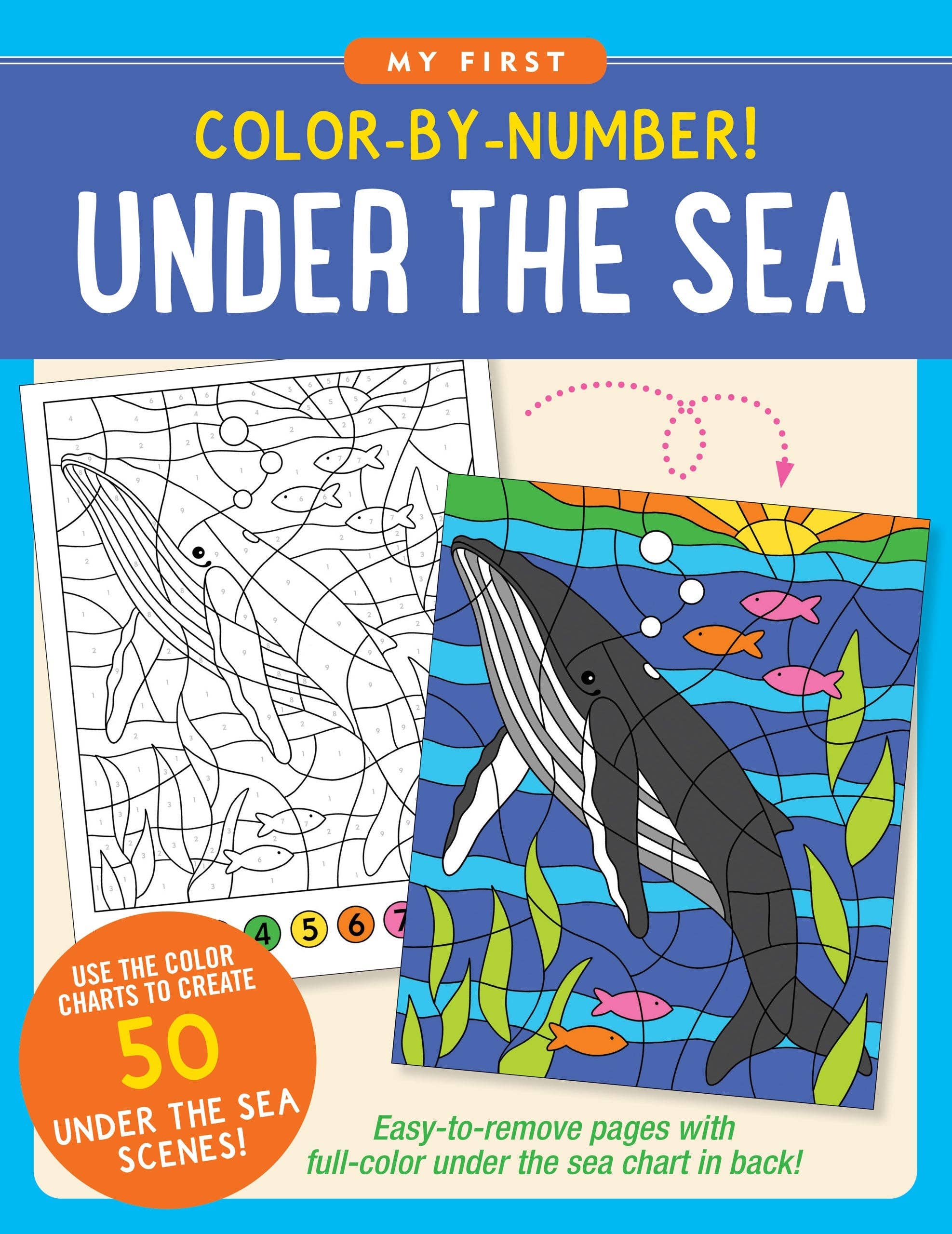 Coloring Book: My First Color-By-Number! Under The Sea