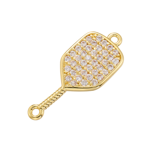 Charm: Pave Pickleball Charm For Charm Bar & Charm Necklace