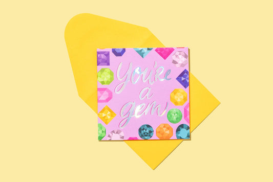 Card: You're a Gem (Gift Enclosure Greeting Card)