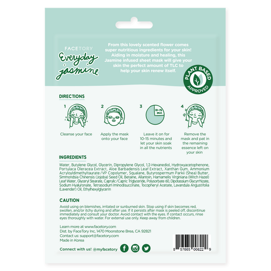 Face Mask: Moisturizing Everyday - Jasmine