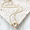 Load image into Gallery viewer, Necklace: Clover Quatrefoil Crystal
