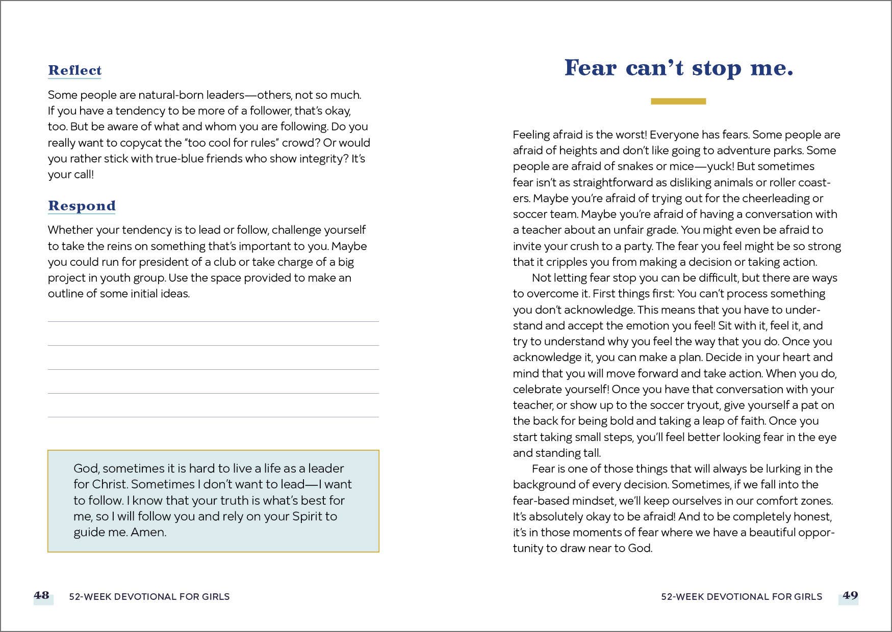 Devotional: 52-Week Devotions for Girls (Ages 8-12)