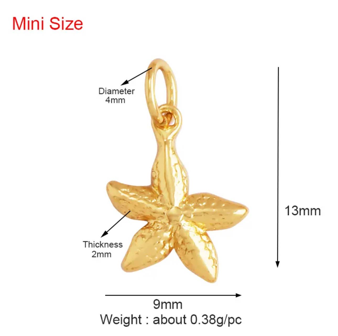 Charm (Mini Series): Mini Starfish Charm For Charm Bar & Charm Necklace