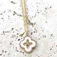 Load image into Gallery viewer,  Necklace: Clover Shell Pearl Necklace
