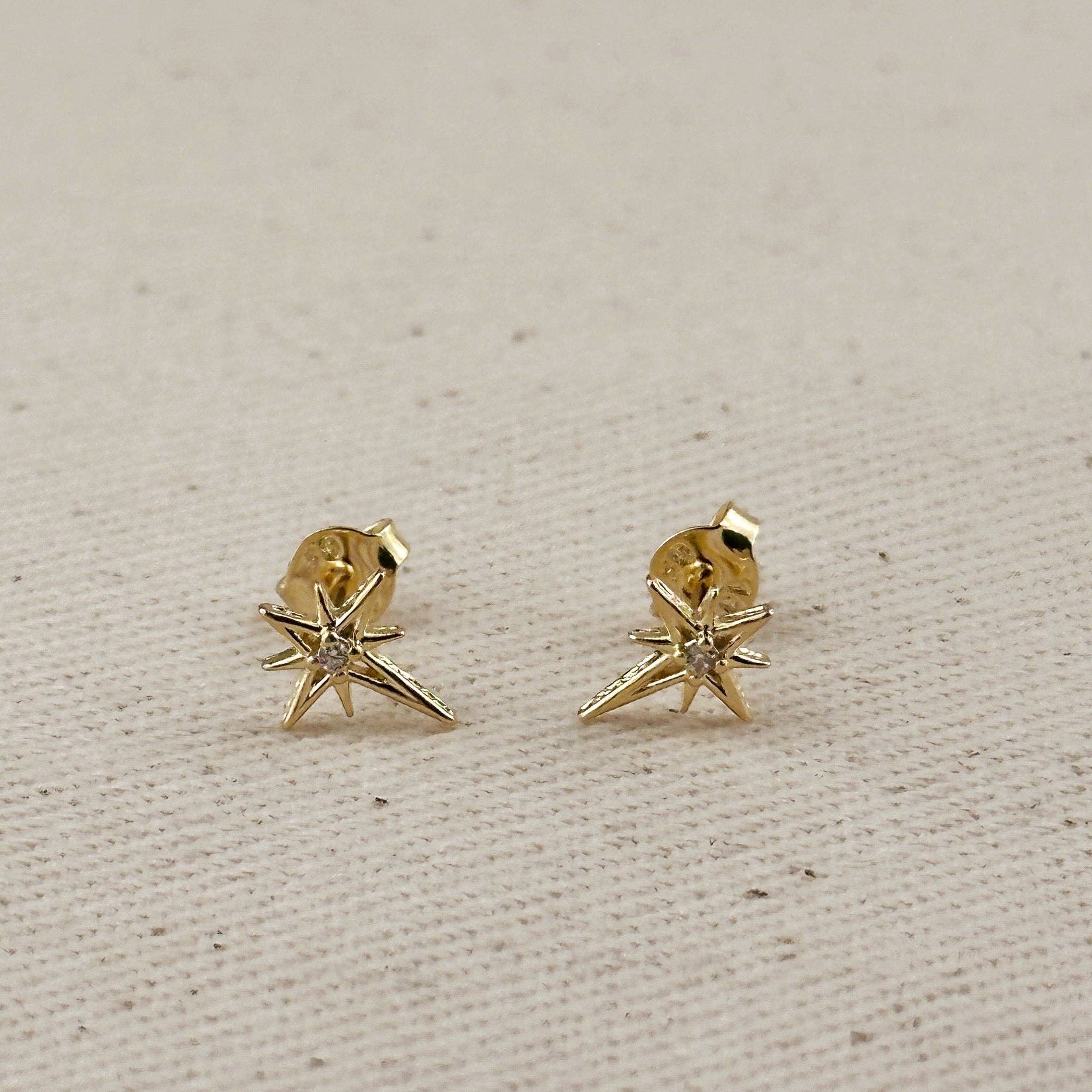 Earrings: 18k Gold Filled Starburst Studs