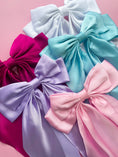 Load image into Gallery viewer, Bow: Silky Oversized Ribbon Hair Bow Barrette
