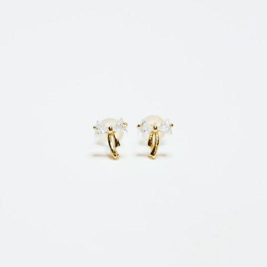 Earrings: Petite Crystal Bows