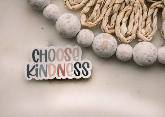 Sticker: Choose Kindness Pastel Vinyl Sticker, 3x3 in