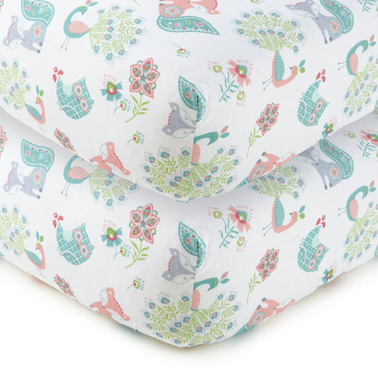 Nursery: Fiona Cotton Crib Fitted Sheet - set of 2